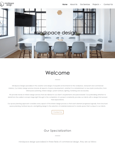 Trainee's WordPress Website Portfolio - Mindspace