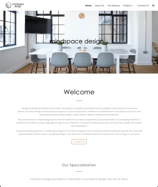 WordPress Website Trainee Portfolio - Mindspace Design
