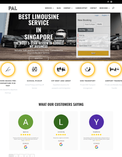 Trainee's WordPress Website Portfolio - PrimeAce Limousine