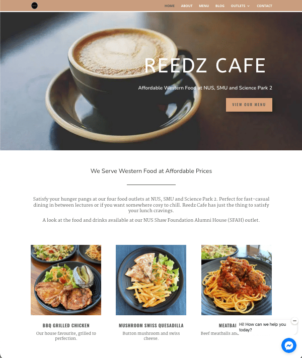 reedz-cafe-wordpress-website